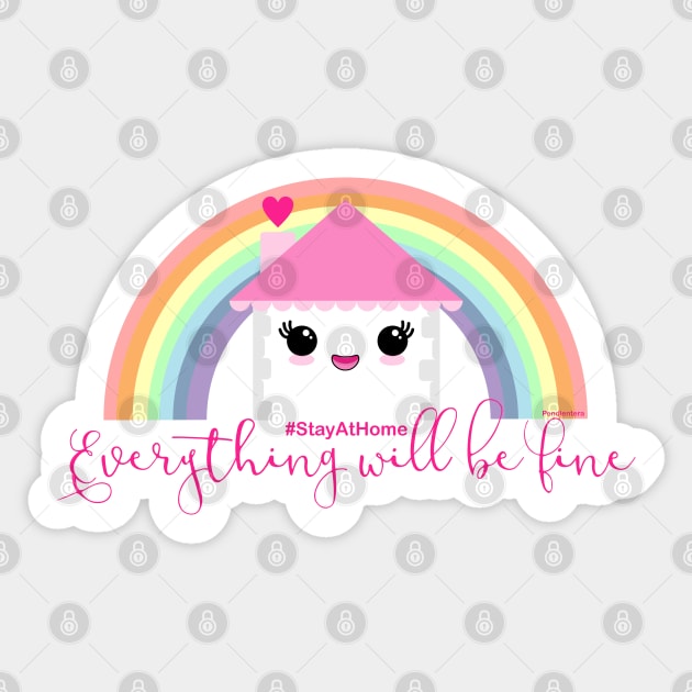 Everything will be fine Sticker by Pendientera